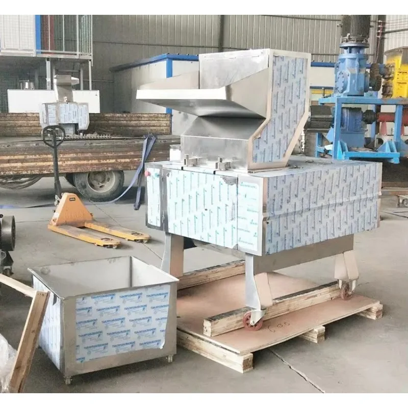 Customized Bone Crushing Machine Built-in Material Drawer Food Grade Stainless Steel Pig Cow Bone Grinder For Slaughterhouse