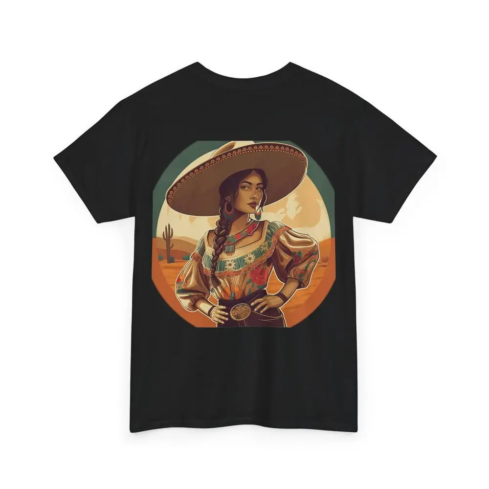 Western Sunset Cowgirl Graphic Tee | Mexican Heritage