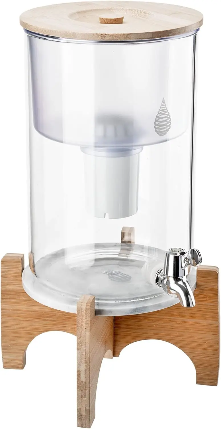 Water Filter Dispenser - Countertop Water Filter System - Alkaline Water Purifier Pitcher - High pH P