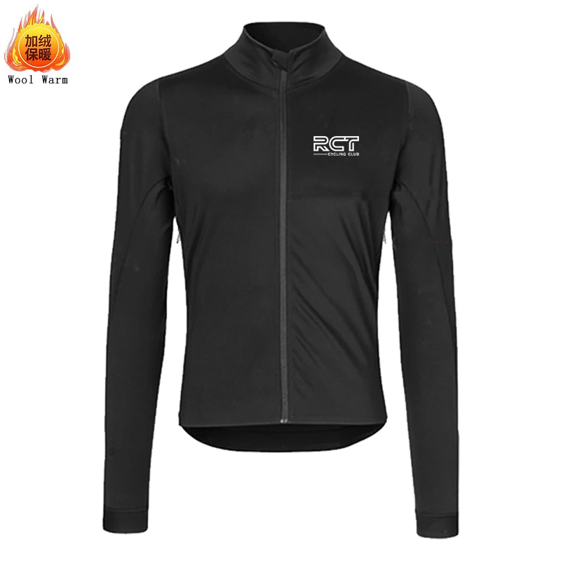 Frankreich RCT Pro Club Winter Thermo Fleece Langarm Rad trikot Männer MTB Fahrrad Bicicleta Invierno Lana Ropa Ciclismo Traje