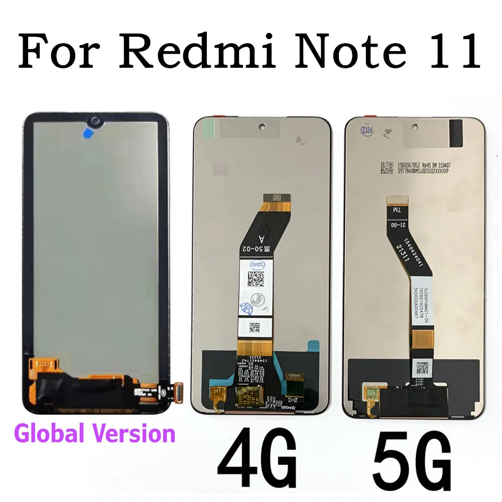 For Xiaomi Redmi Note 11 2201117TG LCD Display Touch Screen Digitizer For Redmi Note11 4G 5G LCD Display