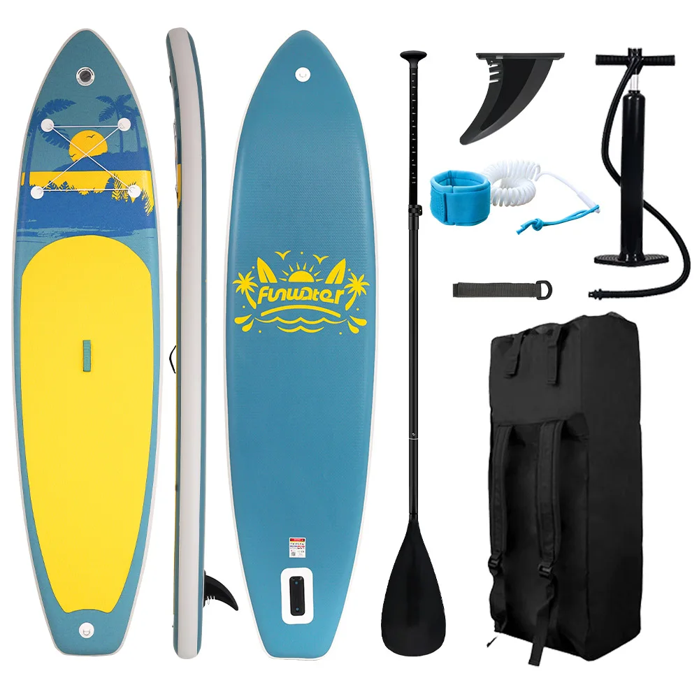 FunWater Cruise Inflatable Stand Up Paddle Board  Ultra-Light All Levels with 10L Dry Bag Travel Backpack，High-density PVC