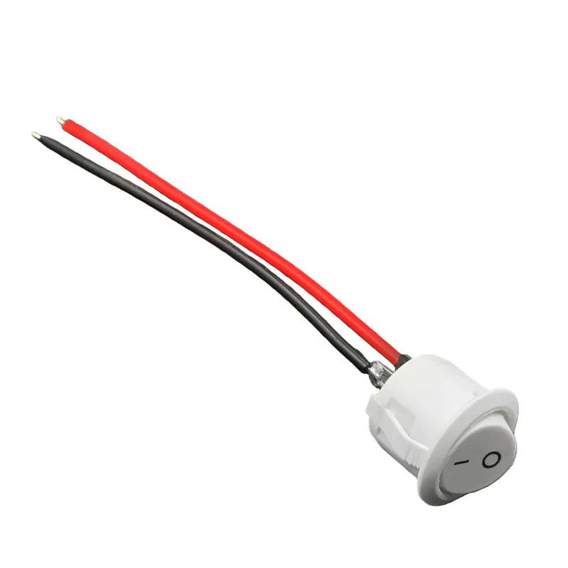 1-10pcs 2pin Connector Wired Round 20mm 21*15mm KCD1-101 102 103 104 Marine Switch with Power Button 220V 12V 24V terminal wire