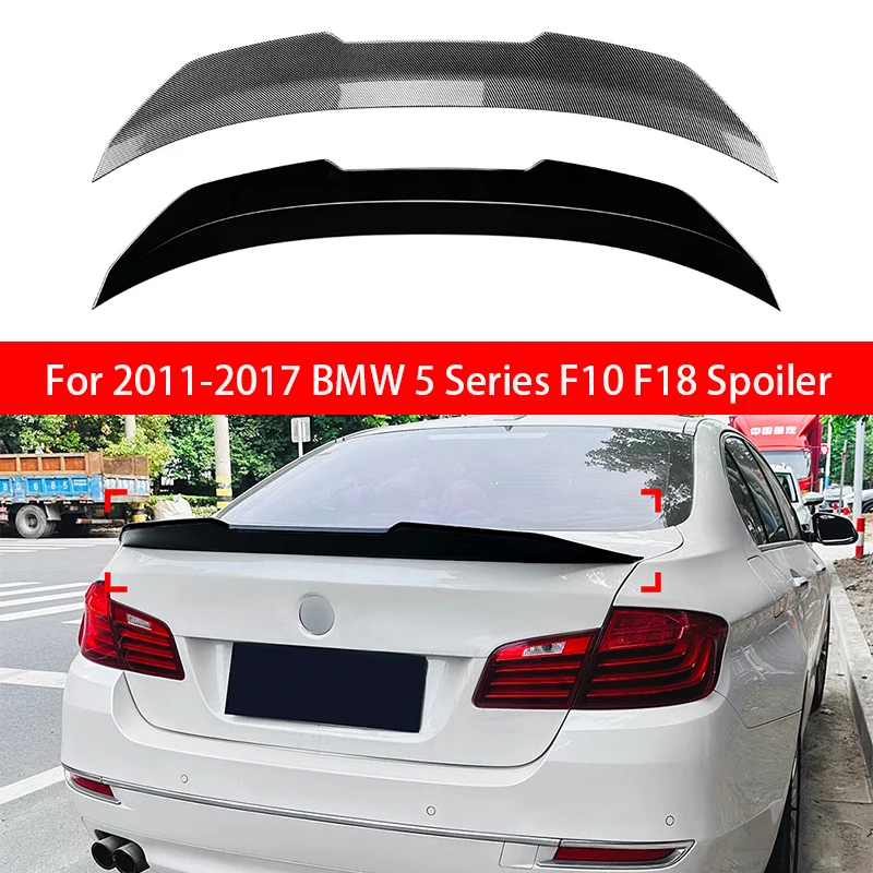 

For BMW 5 Series F10 F18 2010-2017 Rear Trunk Lid Spoiler PSM Style ABS Plastic Tuning Body Kit Accessories Car Spoiler Wings