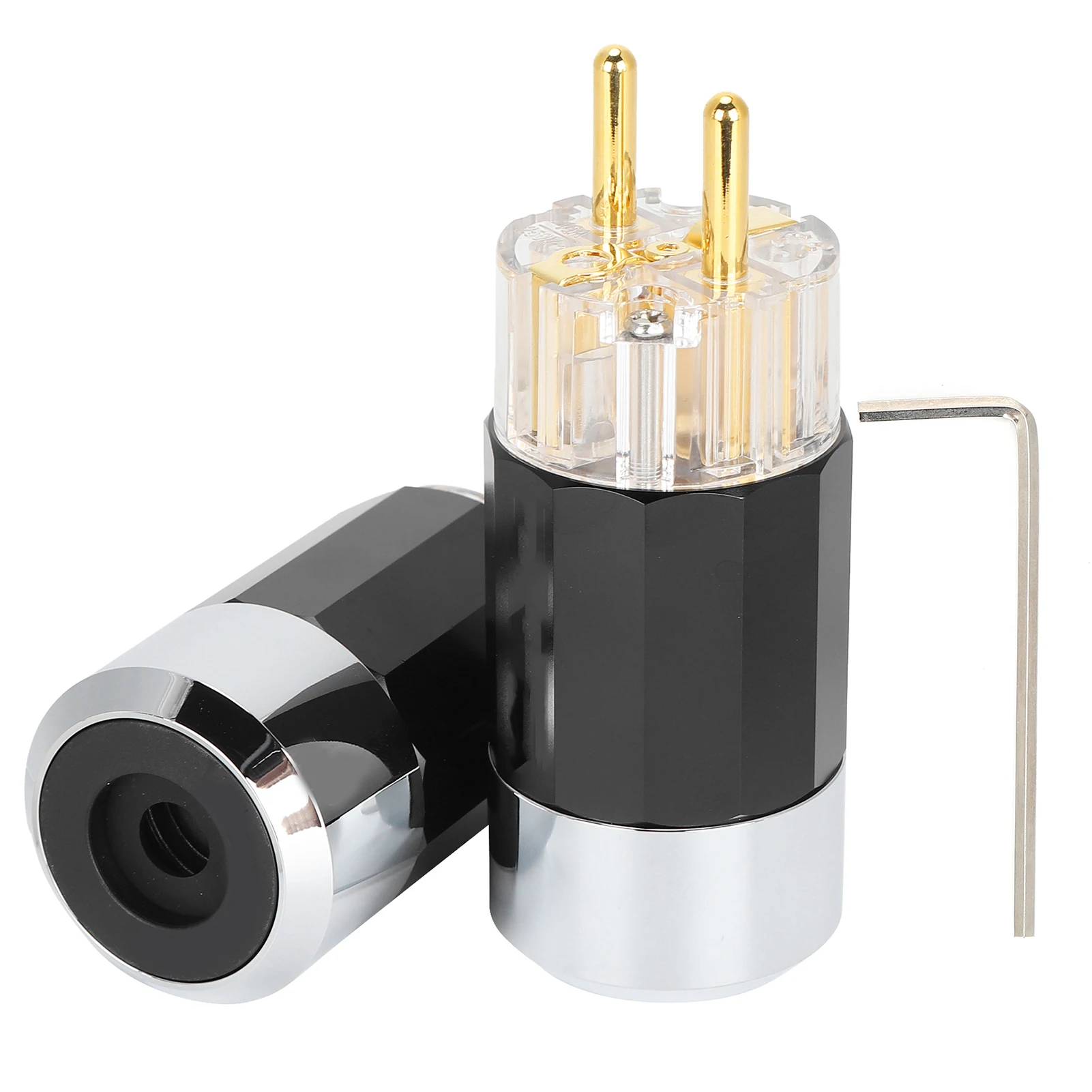 

Pure Copper 24K Gold Plated Power Plug HIFI Audio Power Connector Plug Pure Copper Audio Power Plug