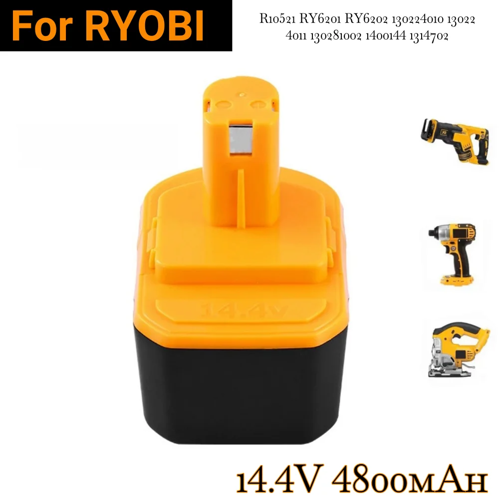 

Сменный аккумулятор Ryobi 14,4 В, 4800 мАч, совместимый с электроинструментами R10521 RY6201 RY6202 130224010 130224011