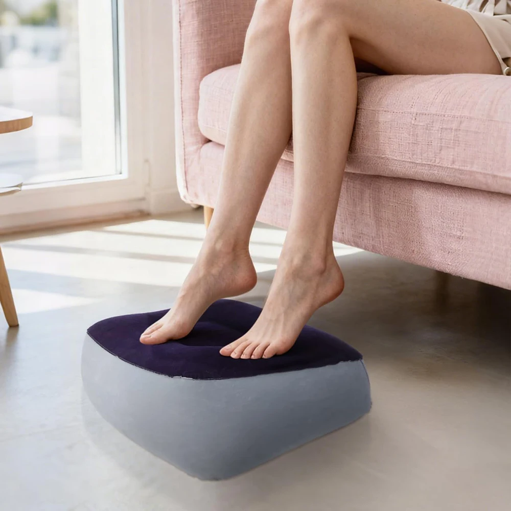 Inflatable Footrest Pillow PVC Foot Rest Air Pillow Cushion For Travel Office Home Leg Up Relaxing Feet Tools Under Desk