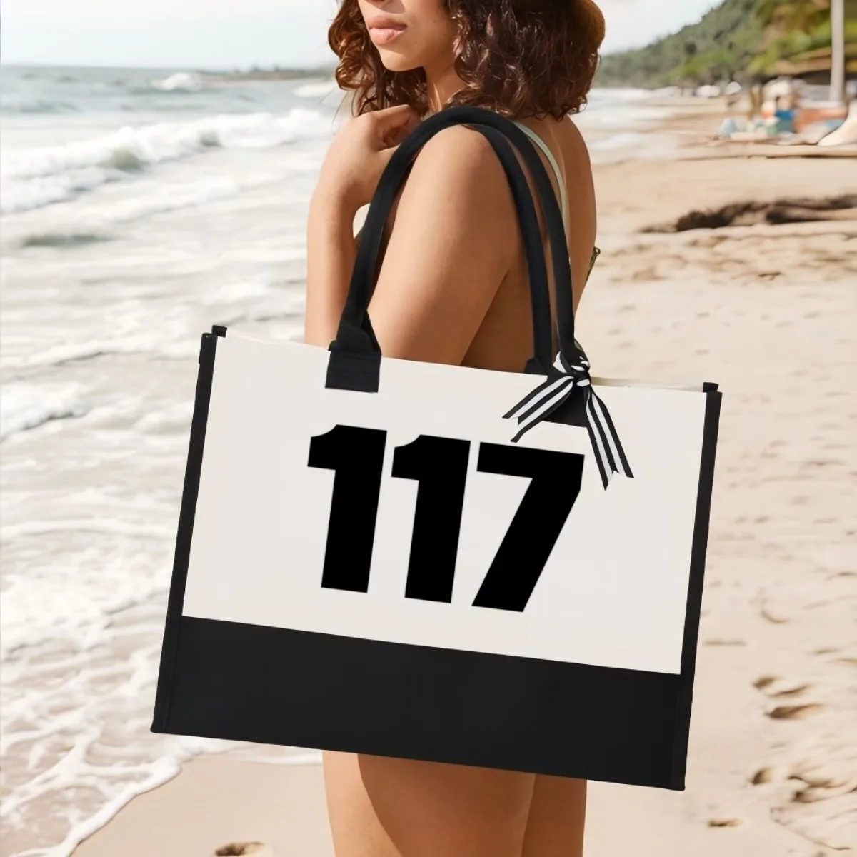 117 2026 وصول جديد موضة عملية واسعة قابلة لإعادة الاستخدام حمل حقيبة نمط طباعة 2 لهجة الثقيلة حقيبة كتف كبيرة طوال اليوم #1