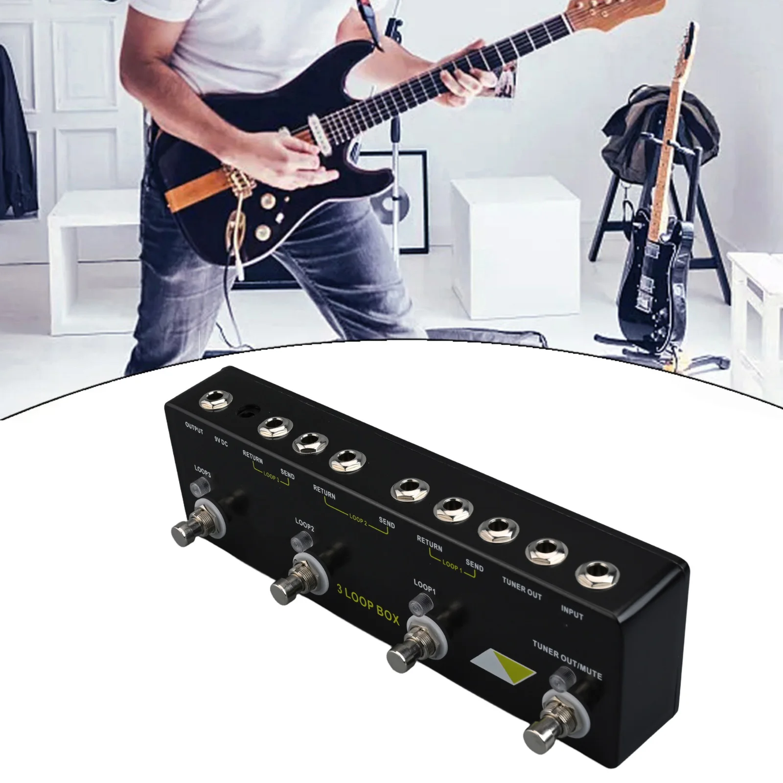 Discreet Tuner Mute Switch Looper Pedal 230*70*36mm Guitar Loop Pedal Metal Shell Construction Three Loop Recording