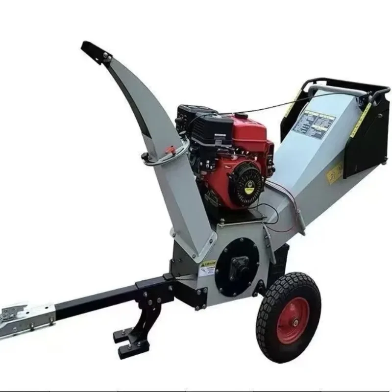 Wood  Shredder  Chipper  Machine  Dual  Powered  Engine  Motor  Trailer Mounted For Garden Farm Orchard Branches Logs Wood Waste