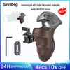 SmallRig 回転左側木製ハンドル NATO クランプ付き、イーグルヘッドハンドグリップ カメラ/モニターケージ用 Sony for Canon -4817 1