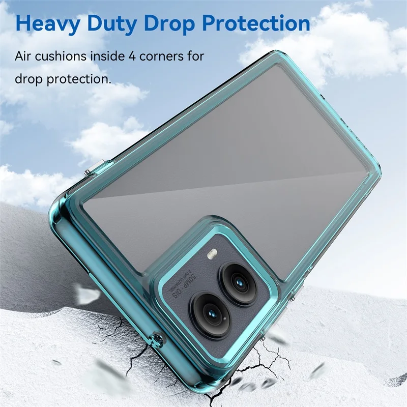 Transparent PMMA Case For Motorola Edge 2024 Gen 5 Edge2024 Gen5 Colorful Soft Border Hard Protective Back Shell Dustproof Cover