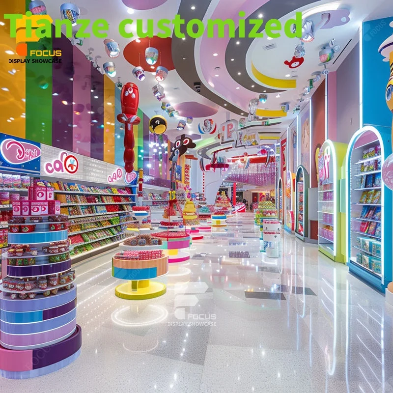 

Customized-High Quality Candy Display Shelf Candies And Sweets Display Rack Candy Shop Display Snacks