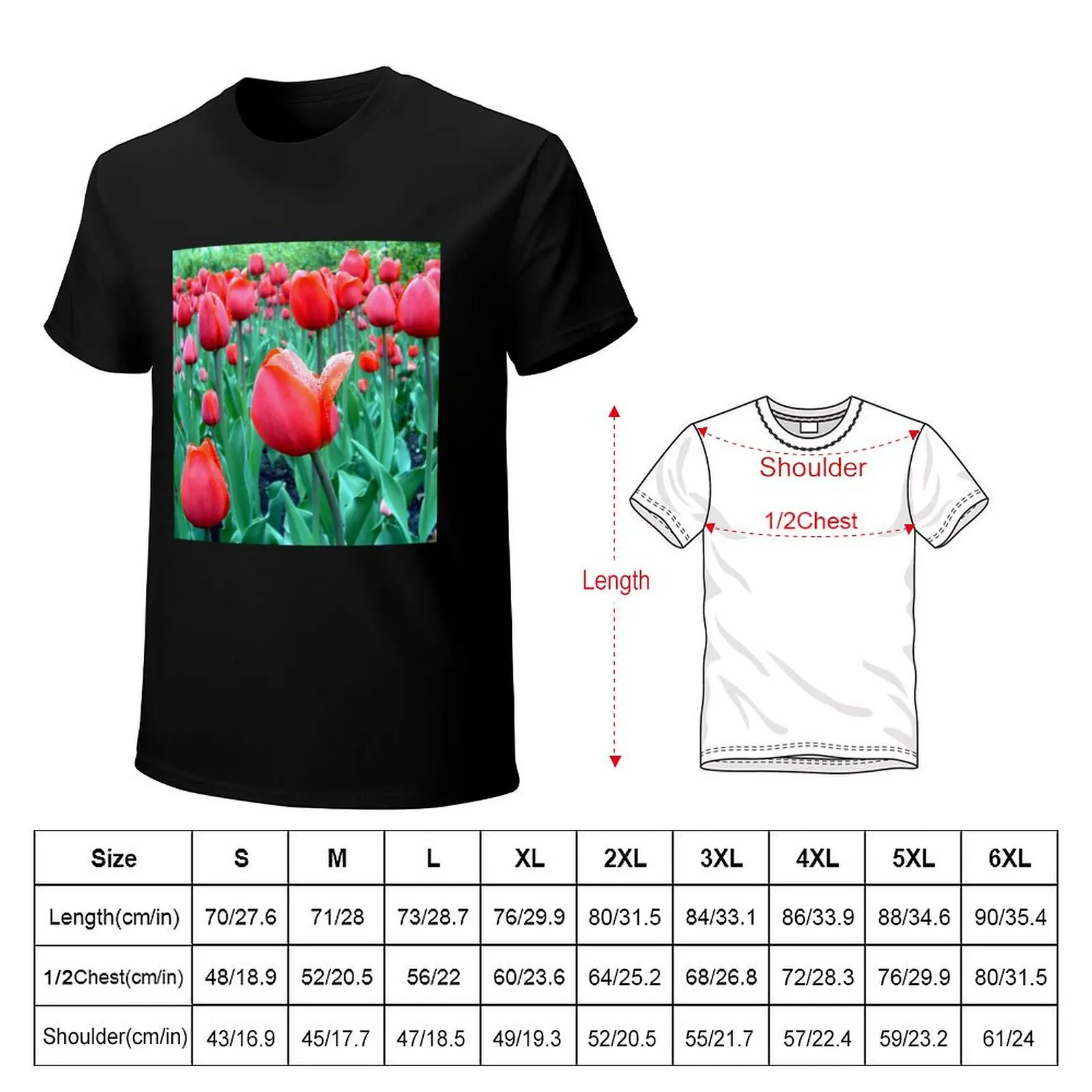 Pink Tulips T-Shirt boys whites vintage clothes mens funny t shirts