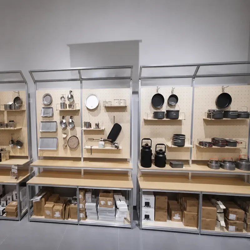 Store display rack Display rack Hole plate Shelf Aluminum profile Floor type Sample shelf Display cabinet Middle island rack