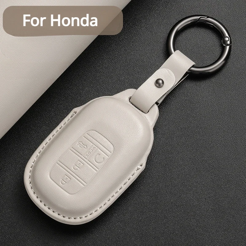 

Leather Car Key Case For Honda Civic 11th Accord HR-V CR-V CRV 2022 2023 Protector Shell Fob Holder Auto Interior Accessories