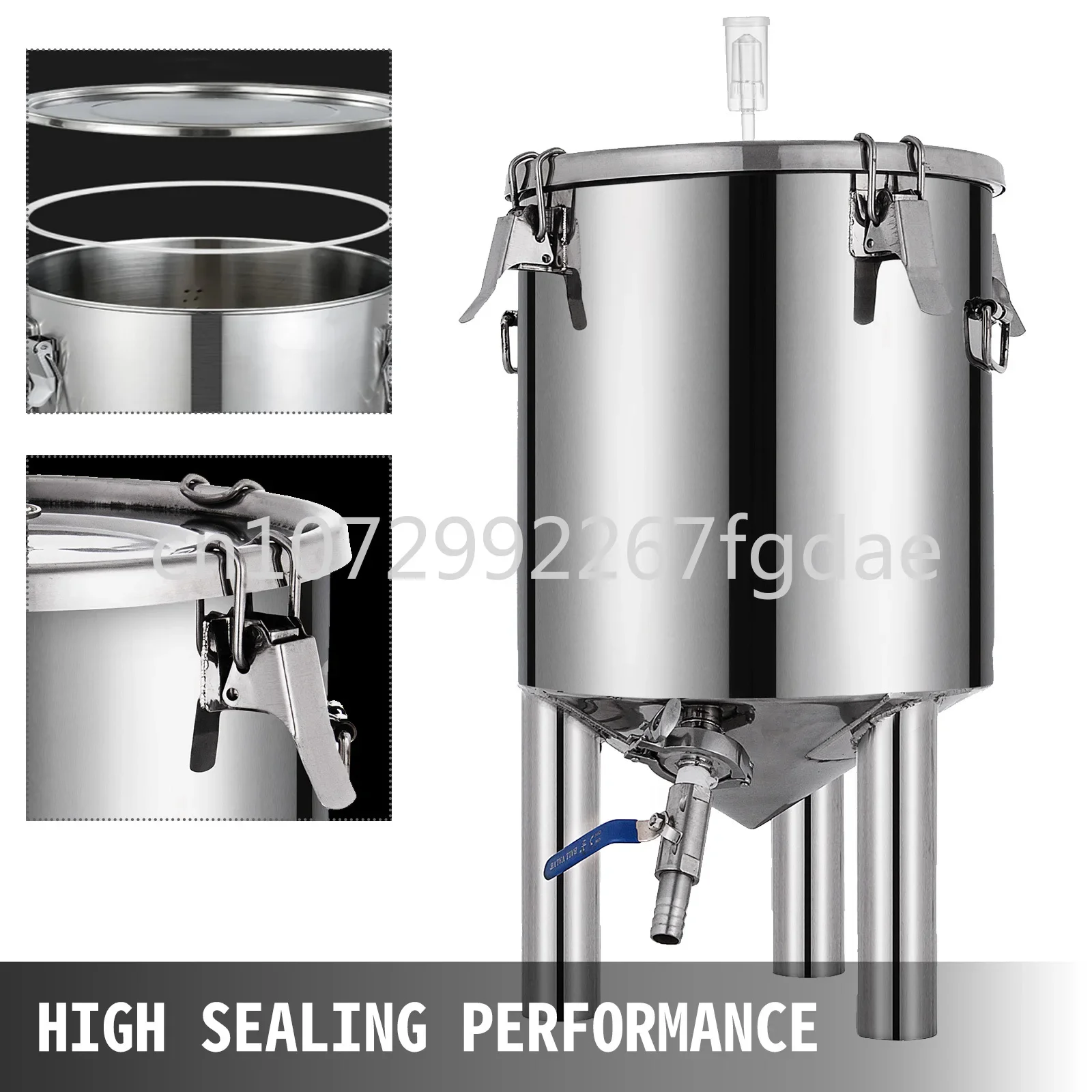 28L Household Brewing Stainless Steel Fermentation Tank, Household Brewing Bucket, Alcohol Fermentation Tank