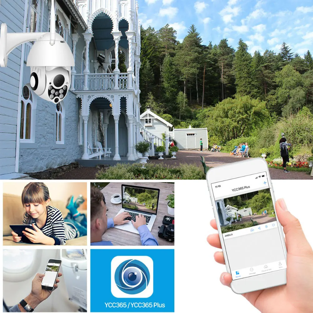 

Wifi High Definition Wide Angle Night Security IP Waterproof Network Cam Outdoor Indoor