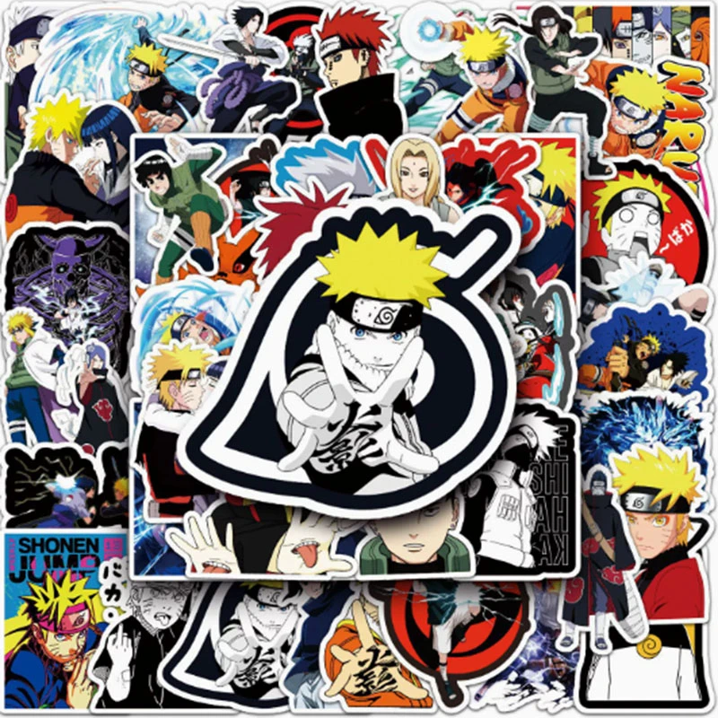 

50/54/62pcs Naruto Series Characters Cartoon Graffit Stickers Anime Laptop Car Kids Toys Diy Motorcycle Phone Decoration Sticker