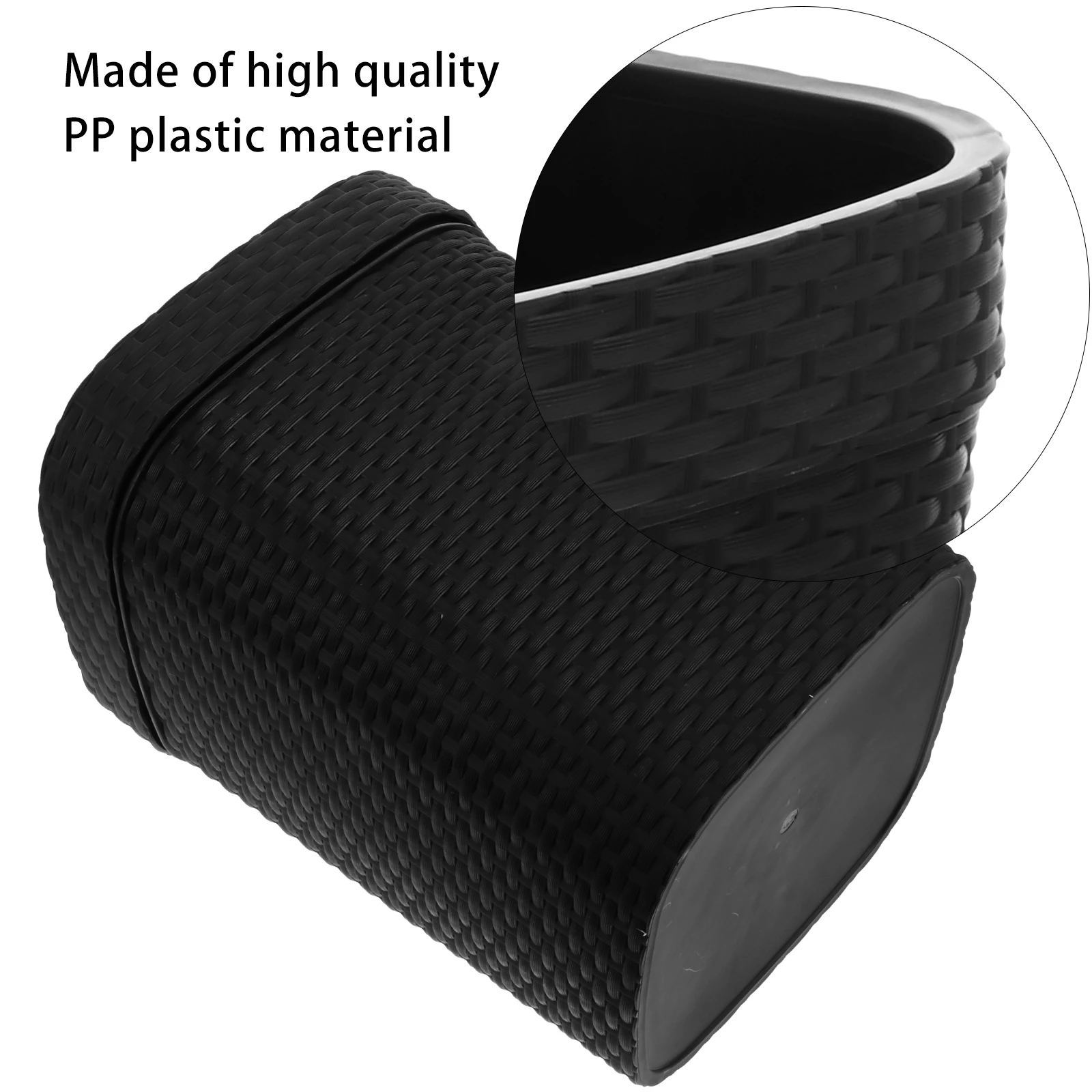 

Premium Plastic Large Mouth Non-Slip Base Household Waste Basket For Kitchen Living Room Bathroom Home Office Use