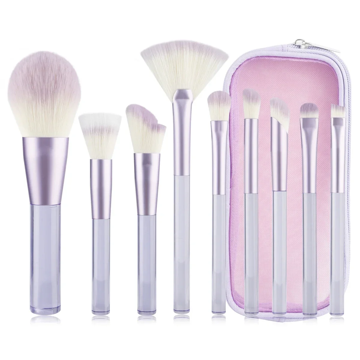 9pcs Makeup Brushes Set&Kit Super Soft Nylon Foundation Highlighter Eye Shadow Blush Powder Blending Face Cosmetic Beauty Tools