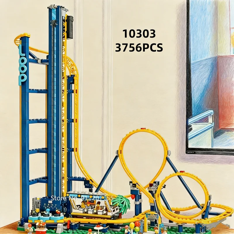 10303 Loop Roller Coaster Playground 3756Pcs Criativo Montar Bloco de Construção Presente Tijolo Crianças Brinquedo Educacional