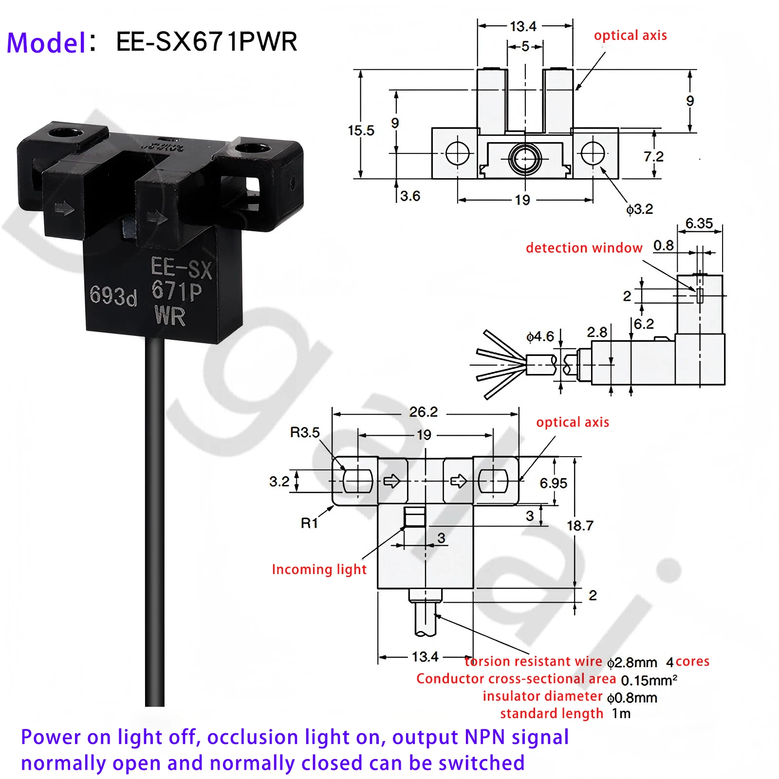 مستشعر على شكل حرف U EE-SX670PWR EE-SX671PWR EE-SX672PWR EE-SX673 EE-SX674EE-SX675 EE-SX676 EE-SX677PWR