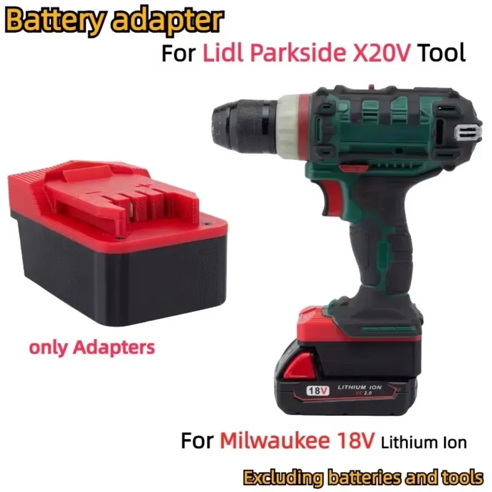 

For Milwaukee 18V Lithium Battery To for Lidl Parkside X20V TEAM Cordless Electric Drill Battery Adapter/Converter(Only Adapter)