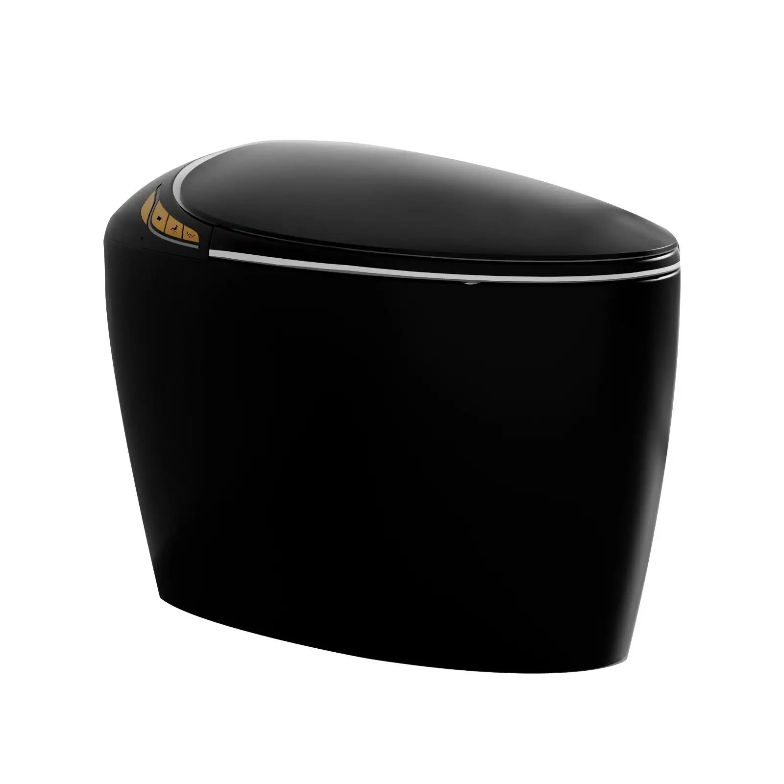 

Toilets Bidets Slow Down Automatic Opening Lid with Heated Seat Foot Function LED Night Light for Family Bathroom