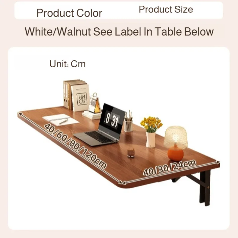 Bureau pliable mural table pliante table d'étude murale balcon contre le mur suspendu table d'appoint murale