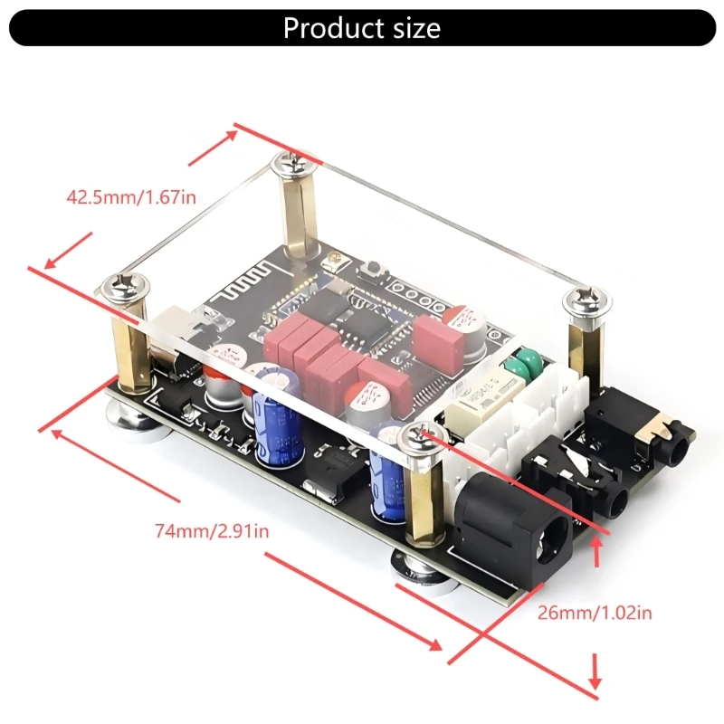 LA02 QCC5125 Bluetooth-compatible 5.1 QCC5125 Decoding Module Lossless Sound Decoders Board APTX LDAC Decoding Board N2UB