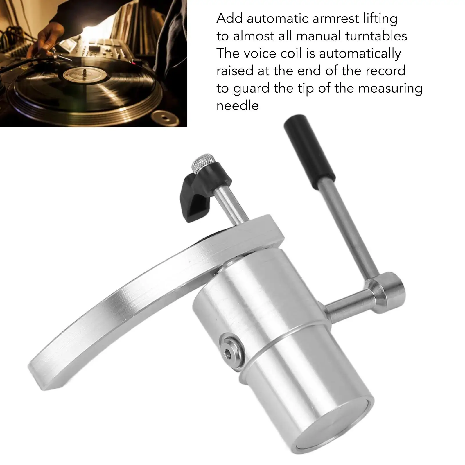 Professional Heavy-Duty Aluminum Tonearm Lifter for Turntable - Essential for record Player Accessory