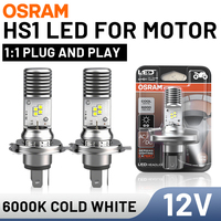 OSRAM HS1 New Gen Led Moto 10W Motorcycle Headlight Bulbs Plug and Play 7285CW PX43t Moto Headlamps 1:1 Original LED OEM 1/2 pcs