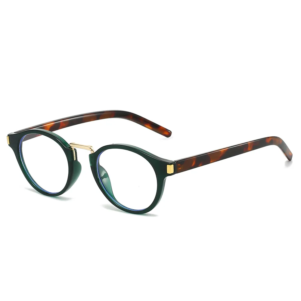 

High End Retro Oval Anti Blue Light Glasses Simple Rice Nail Design Prevent Phone Computer Radiation Glasses Unisex