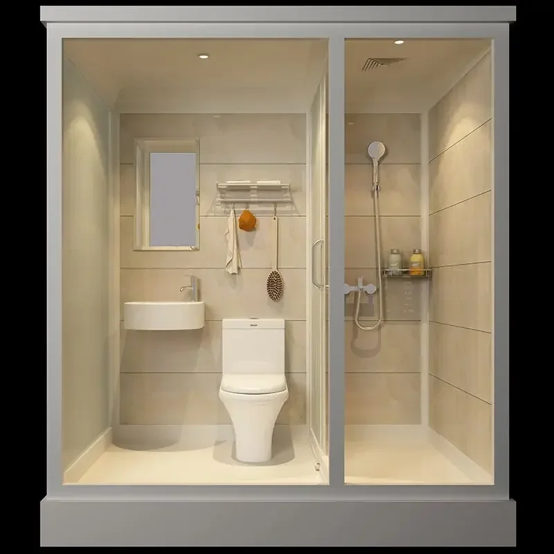 Toilet with Squatting Pit, Integrated Shower Room, Integrated Bathroom, Mobile Toilet, Squatting Shower Room