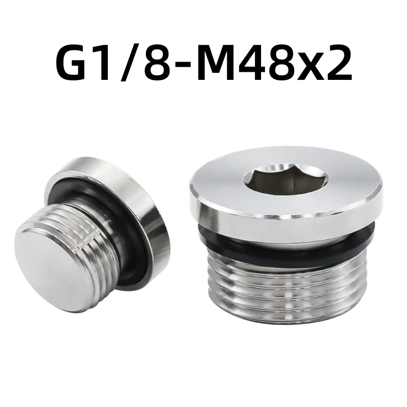 M24/M20/M18/M16/M14/M12/1/16 1/8 1/4 304 Stainless Steel Hexagonal Flange Dull Head Oil Plug ED Sealing Ring Screw Male