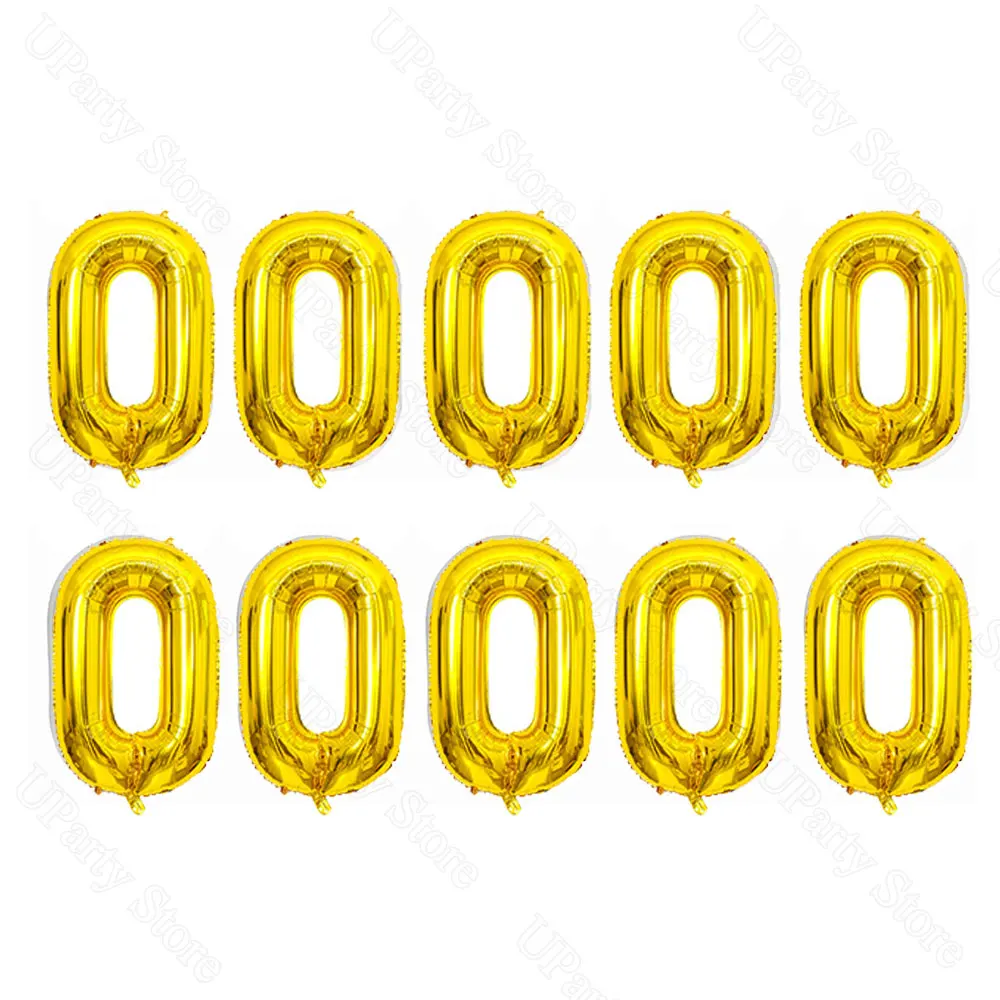 10 Stück Folienkettenballons DIY 16/32 Zoll Metall Silber Gold Riesenkettenballons für Geburtstag 80er 90er Jahre Party Hochzeitsdekorationen – Detail 6
