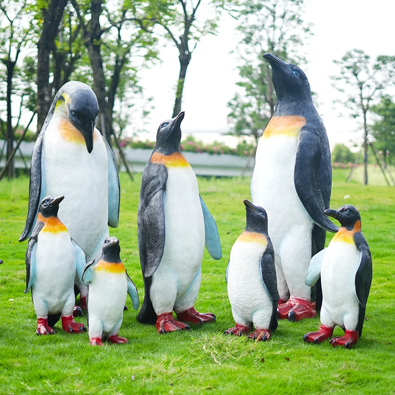 

Simulation Penguin Sculpture Ornament Fiberglass Amusement Park Ocean Theme Park Decoration Model