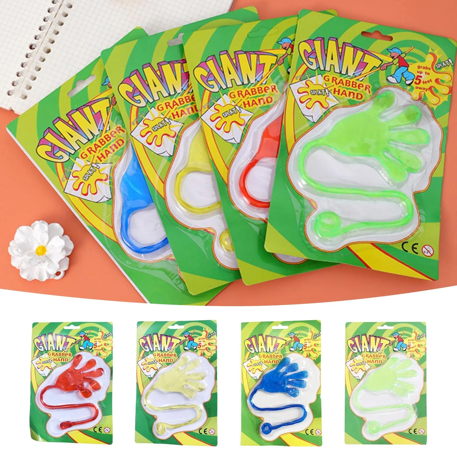 

Game for 7 Years Old Girl 4PCS Stretchy Sticky Hands Toys Large Sticky Hands Individually Packed For Birthday Party Goodie Bags
