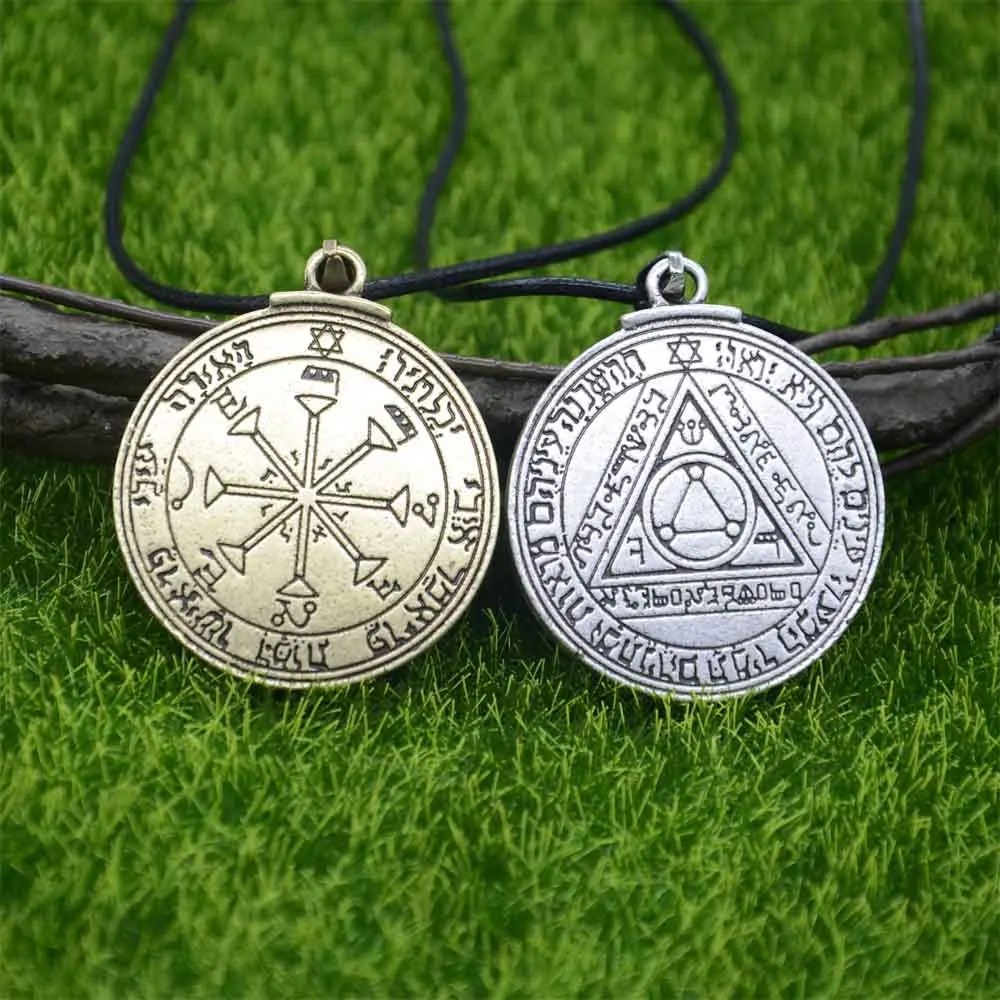 Nostalgia Pentacle Of The Sun Talisman Key Of Solomon Seal Pendant Necklace Hermetic Enochian Kabbalah Jewellery image 4