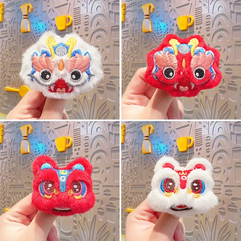 New China-Chic Style Lion Awakening Plush Brooch Animals Soft Stuffed Plush Toys Hobbies Exquisite Kawaii Backpack Decoration