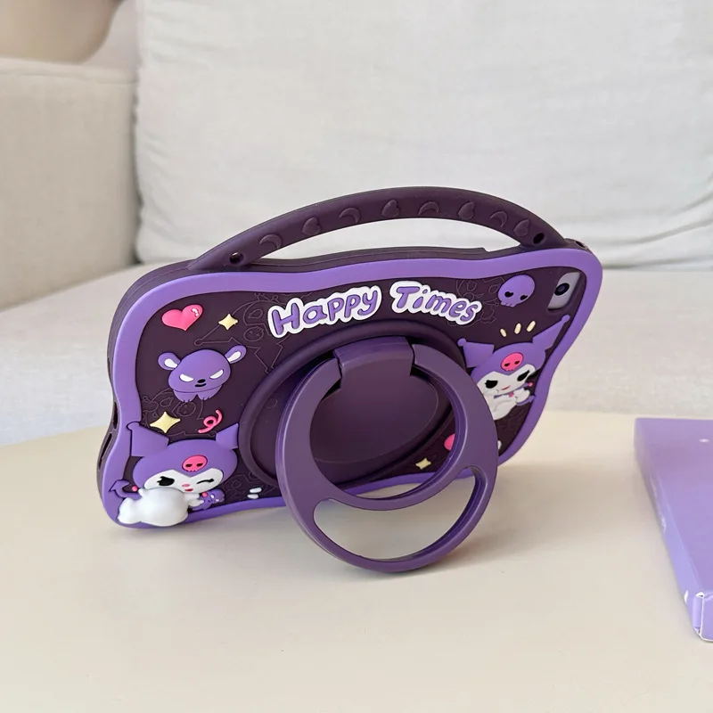 

Kuromi Case for Ipad 2025 A16 Air7 11in 11th 10th Generation 10.9in Tablet Stand Case Pro 9th 10.2in Mini6 7 Silicon Kids Cover