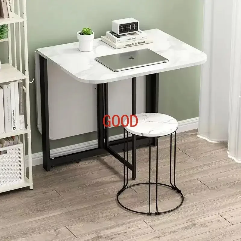 Foldable Home Dining Table, Office Desk Multifunctional Movable Table Simple Modern Kitchen Retractable Rectangular Table