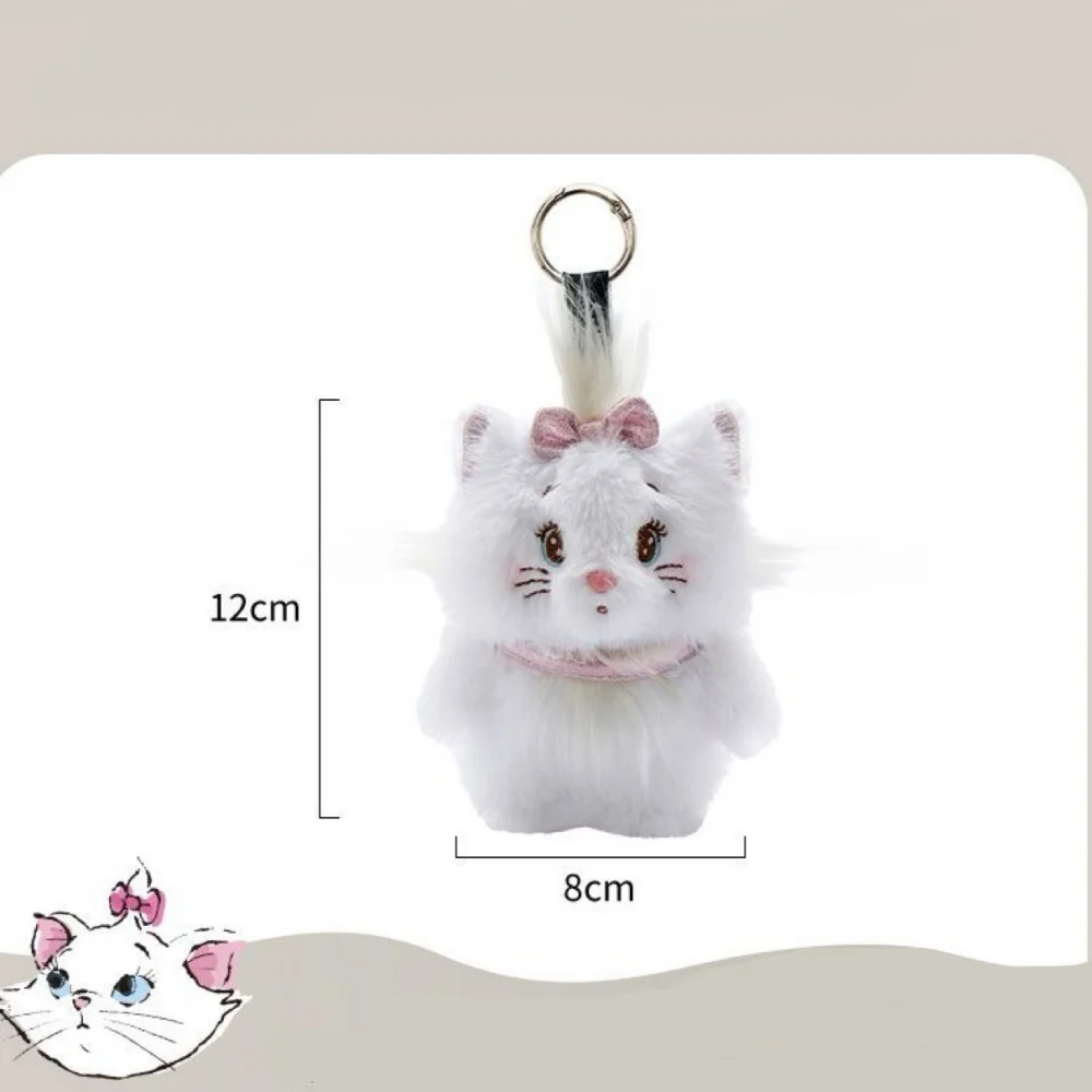 LLavero de peluche de la serie de gatos circundantes de Disney de 12Cm, monedero, funda para auriculares, cremallera de doble capa, regalo de Navidad para niña y niño