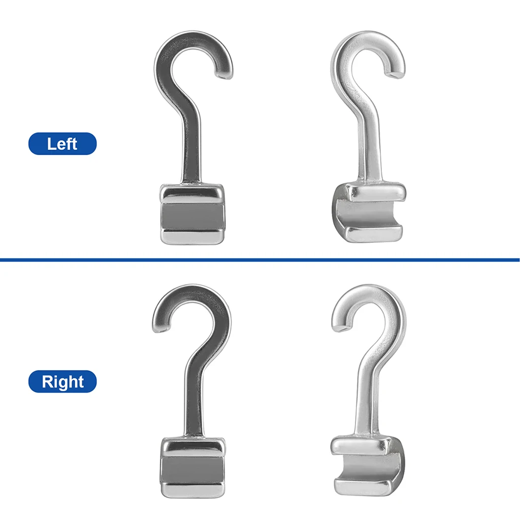 50 Stück/Box AZDENT Dental Kieferorthopädische Gleitende Crimpbare Haken Lang Rechts/Links Gebogene Crimpbare Haken 2,1/3,1/5,4mm Passend für Drahtbögen – Detail 5