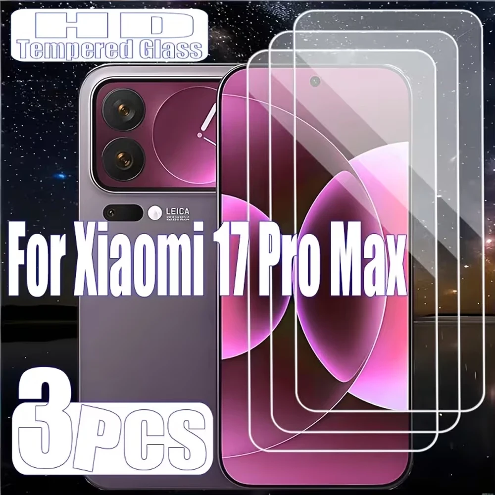 

3/1 шт. Защитное стекло для Xiaomi 17 Pro Max, для Xiaomi 17 Pro, защитное стекло для Xiaomi 17, для Xiaomi 17 Pro с функцией разблокировки по отпечатку пальца