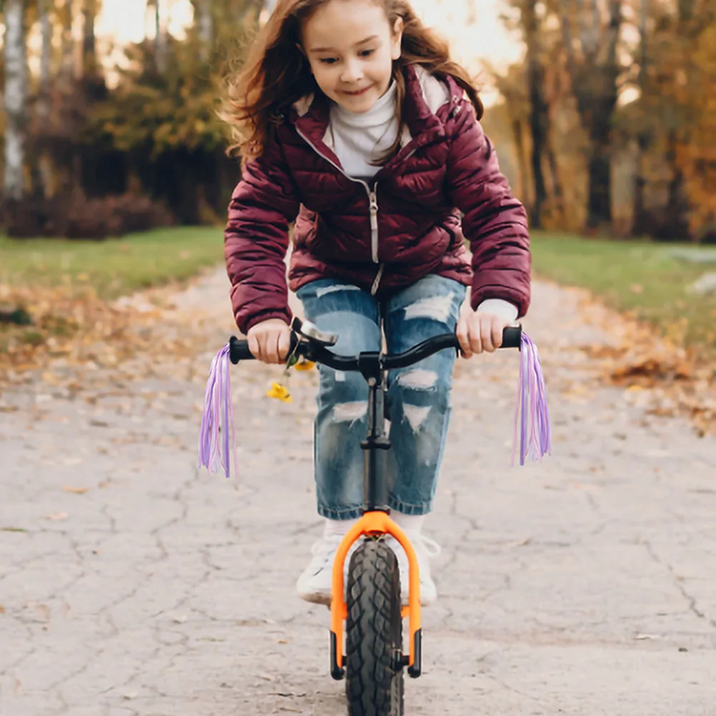 

4Pairs Bicycle Tassel Handlebar Streamers Colorful Wind Ribbons for Bike Decor Ride Fun Kids Adult Scooter Accessory Gift