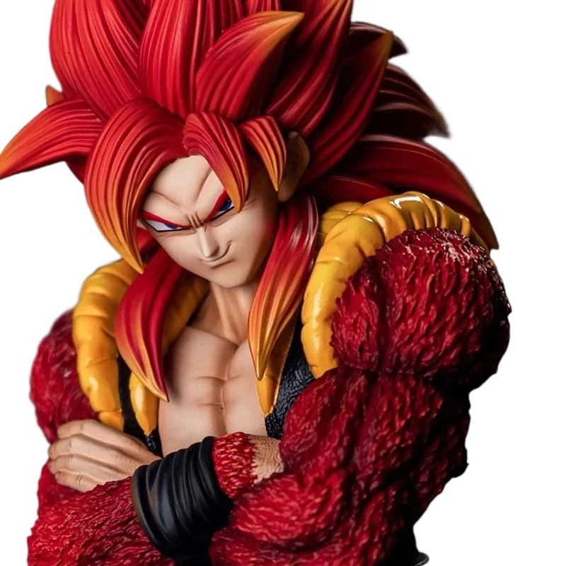 

33 см Dragon Ball Gogeta Рисунок-Супер Сайян 4 Красные волосы ПВХ Статуя Аниме Модель Орнамент для декора комнаты