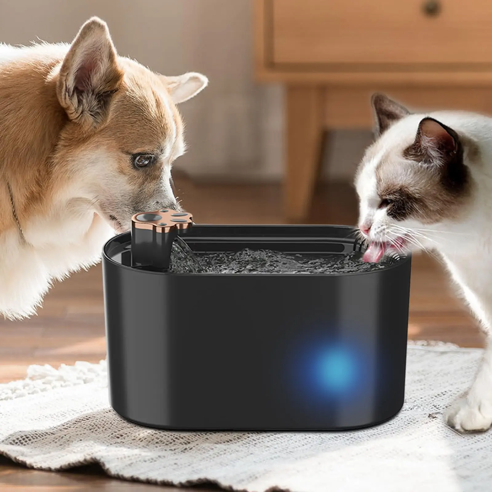 

Ultra-Quiet Pet Water Drinking Dispenser, Filter Supplies, Automatic Circulating Water Fountain, Cats and Dogs