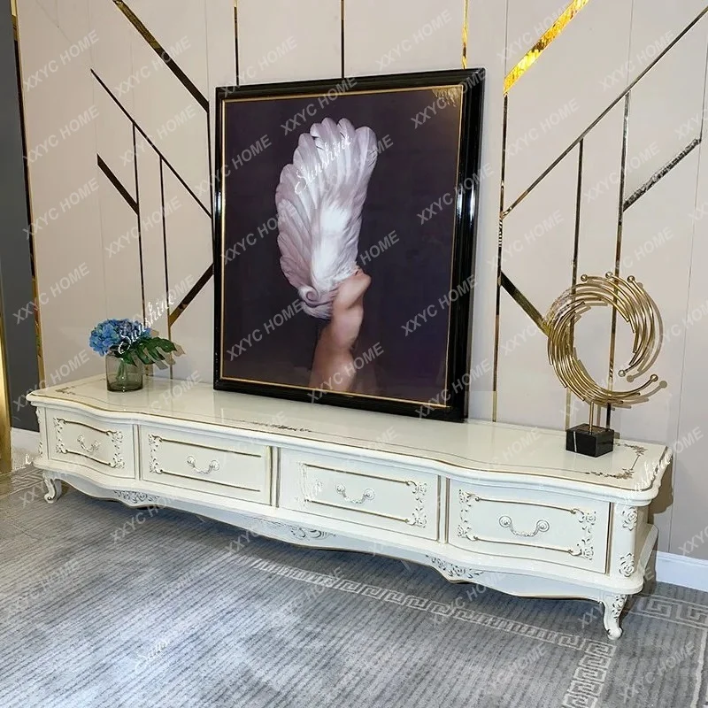 XXTV cabinet solid wood piano paint living room furniture simple luxury combination
